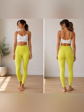 Lululemon Align High-Rise Leggings Women’s Neon Yellow Lime Yoga Pants size 2-4